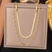 【 1 】 Ins Fashionable Simple Light Luxury Niche Multi Layer Versatile Stacked Titanium Steel Necklace_ipsvogv.com