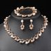 2025 Brilliant Full Diamond Rhinestone Tassel Necklace And Earring Set Bridal Wedding Accessories_ipsvogv.com