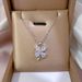 Titanium Steel 【 】 Light Micro Inlaid True Gold Full Diamond Grass Necklace For Women's New Style Clavicle Chain With A 【 】_ipsvogv.com