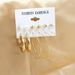 Metal Geometric Earrings Multiple Pairs One Card Gold Circle Earrings Set 6 Pairs_ipsvogv.com