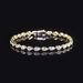 Textured And Shiny S925 Sterling Silver Moissanite Bracelet Pear Shaped Water Drop Gold Plated Hip Hop Tennis Chain Female Bracelet Hepburn Style_ipsvogv.com