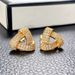 Cao Shi's Geometric Full Diamond For Women's Fashion Commuting Trend, Three-dimensional Texture Triangular Earrings_ipsvogv.com