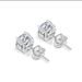 S925 Silver Moissanite Four Claw Earrings Fashionable And Versatile Blue Green Moissanite Earrings For Women_ipsvogv.com