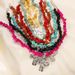 11752 Irregular Western Cowboy Style Natural Stone Turquoise Cross Necklace_ipsvogv.com