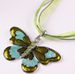 K600 Exaggerated Oil Drop Ribbon Colorful Butterfly Trendy Insect Pendant Short Necklace_ipsvogv.com