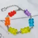 Link Bracelets Cute Gummy Bears Bracelet Stainless Steel Chain Pendant Charms For Women Men Wrist Ankle Jewelry Girls_ipsvogv.com