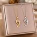 micro Inlaid Dolphin Love Pendant Titanium Steel Necklace Women's Simple Personality Net Red Collar Chain Jewelry_ipsvogv.com