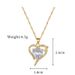 Steel 【 Titanium 】 Love Zircon Light Luxury Temperament Gorgeous Full Diamond Necklace Women's Versatile Collarbone 【 】 【 】 【 】_ipsvogv.com