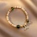 Baroque Shaped Freshwater Pearl With Ins Style Minimalist Design, Personalized And Trendy Fishtail Crystal Bracelet,_ipsvogv.com
