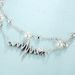 anklet creative double layer pearl anklet electrocardiogram personality simple foot ornaments_ipsvogv.com