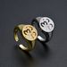 Unisex Fashion Personality Copper Plated Gold Micro Inlaid Zircon Expression Ring Female Hip Hop Style Trendy Ring Accessories_ipsvogv.com