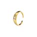 Minimally Designed Pure Silver Ring With Single Zirconium Base, Adjustable Opening, And Trendy Cool Style_ipsvogv.com