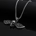 Personalized Punk Trend Men's Jewelry Angel Skull Pendant Necklace Stainless Steel_ipsvogv.com