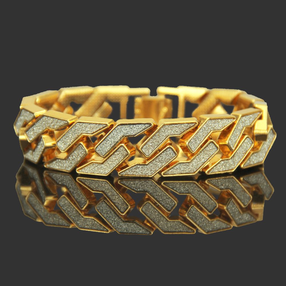 Black Five Hip Hop Gold Scallion Starry Sparkling Pink Men's Geometric Bracelet Hiphop Popular Handicraft_ipsvogv.com
