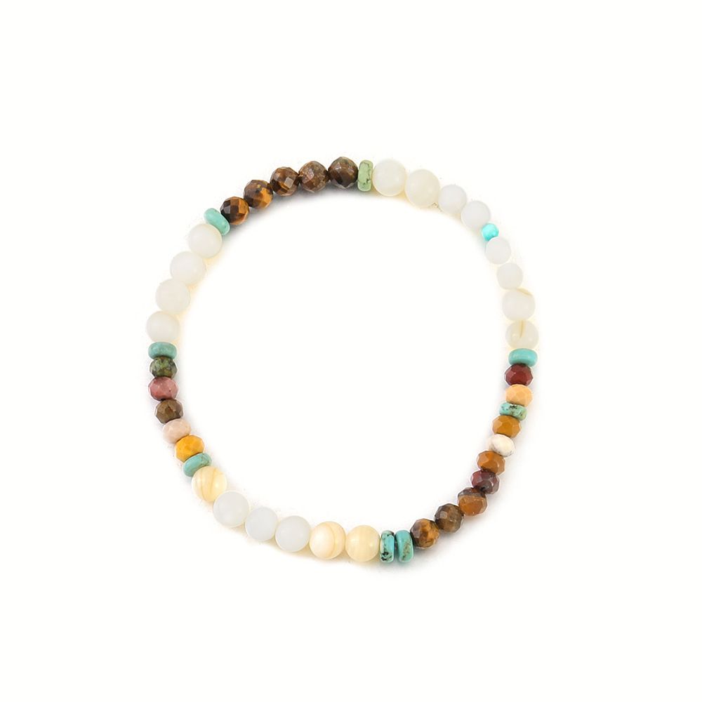 Women's Jewelry Colorful Natural Blue Turquoise Beaded Necklace Round Popular Style, Light Luxury, Niche Pearl, High End Simple Suit_ipsvogv.com