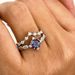 Sanjie Imitates Natural Blue Silver Plated Women's With A Niche And High-end Feel. Ins Diamond Set Zircon Paired Rings_ipsvogv.com