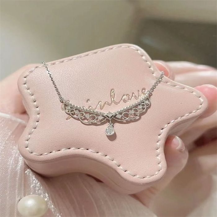 Fireworks Castle Lace Necklace For Women, Niche Design, High-end Feel, Gentle Fairy-like Sweet Girl Tassel Choker Chain_ipsvogv.com