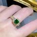 New Natural Colombian Cultivated Emerald Sugar Tower Ring, Women's Cuban Watch Chain Design, Colorful Gemstone Green_ipsvogv.com