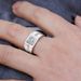 Jewelry Alloy Silver Plated Diamond Inlaid Men's Domineering Trendy Wedding Ring, Birthday Gift_ipsvogv.com
