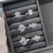 High carbon square s pure silver wedding ring, diamond pigeon egg light luxury, super sparkling carat_ipsvogv.com