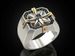 Viking Compass Seal Plated With S Silver Men's Two-color Ring_ipsvogv.com