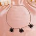 Vintage Gothic Black Spider Pendant Necklace Niche Design Exaggerated Punk Chain Collarbone Halloween Gift_ipsvogv.com