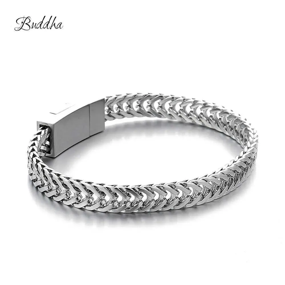 Pulseira Mascua Buddha Sier Color Tone K Chain Bracelets Bangle For MENS Jewelry Gift Good Quality 210609_ipsvogv.com