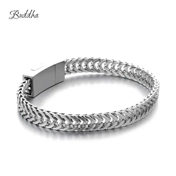 Pulseira Mascua Buddha Sier Color Tone K Chain Bracelets Bangle For MENS Jewelry Gift Good Quality 210609_ipsvogv.com