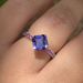 Sanjieins New Square Color Diamond Women's Ring Amethyst Jewelry Natural Simplicity Handpiece_ipsvogv.com