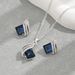 Korean Style Geometric Inlaid Crystal Ladies Necklace Set Versatile Niche Full Diamond Series Earrings Jewelry_ipsvogv.com