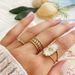 French Romantic Titanium Steel Ring For Women With Gold Plated And Colorless Early Autumn Hand Jewelry Stainless Ring_ipsvogv.com