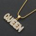 New Hip Hop Set with Diamond Pendant Letter Necklace, Trendy Men's Street Cool Personality Exaggerated Jewelry_ipsvogv.com