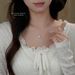 Forest Versatile Temperament Ginkgo Leaf Necklace Women's S Pure Silver Fai Style Fantasy Stone Collarbone Chain_ipsvogv.com