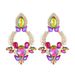 Large plate earrings zinc alloy diamond inlaid high end earrings fashion jewelry_ipsvogv.com