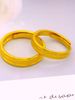 Sand Gold Ring Couple In Wedding Color, With Smooth Surface Plated Simulation That Will Not Fade For A Long Time._ipsvogv.com