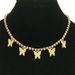 Korean version full diamond with five small butterflies, women's collarbone chain necklace accessories, fashionable and_ipsvogv.com
