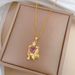 】 Pearl 【 Butterfly Zircon Light Luxury Charm Gorgeous Full Diamond Necklace Women's Versatile Clavicle Titanium Steel 【 】_ipsvogv.com
