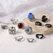 Animal Exaggerated Tai Chi Devil's Eye Skeleton Multi Color Ring Set Of 12_ipsvogv.com