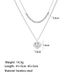 Personalized Jewelry Checkerboard Texture Heart Pendant Curved Smile Double-layer Layered Wind Titanium Steel Necklace_ipsvogv.com