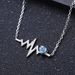 Sterling Silver Colored Gemstone Necklace Fashionable And Versatile Natural Topaz Crystal Garnet Heart Moving Miracle Necklace_ipsvogv.com