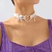 10379 Sweet Wind Geometric Love Collar Leather Bow Bell Halloween Joker Necklace_ipsvogv.com