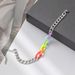 Hip Hop Colorful Rainbow Titanium Steel Bracelet Ins Niche Non-Fading Unisex Accessories_ipsvogv.com