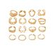 Geometric Light Luxury Style Ladies' Heart Design Open Ring Personality Niche Design Ring Set All Match_ipsvogv.com
