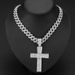Full Diamond Style Large Cross Pendant Personalized Accessories Hip Hop Men's Necklace Jewelry_ipsvogv.com