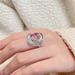 Caibao Full Diamond Pink Zircon Ring Female Ins Luxury And Luxury, Niche Temperament Finger Ring, Internet Celebrity_ipsvogv.com
