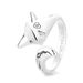 Buddha Brand Azanyou Cuban Fox For Women, Versatile Dyed Black Antique Design, Index Finger Adjustable Ring_ipsvogv.com