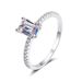S Pure Silver Four Claw Emerald Radian Cut Wedding Moissanite Diamond Ring Female_ipsvogv.com