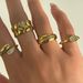 Unisex Real Gold Electroplated Titanium Steel Valentine's Day Love Zircon Pattern Ring_ipsvogv.com