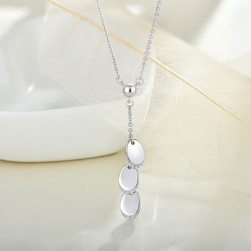 Niche design high end S925 sterling silver zircon jewelry set necklace earrings silver jewelry_ipsvogv.com