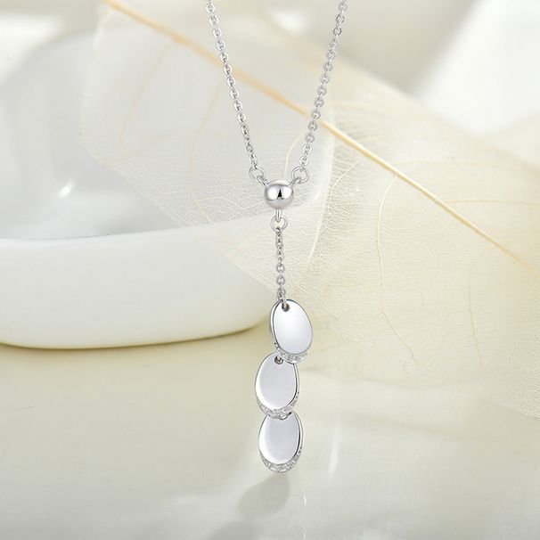 Niche design high end S925 sterling silver zircon jewelry set necklace earrings silver jewelry_ipsvogv.com